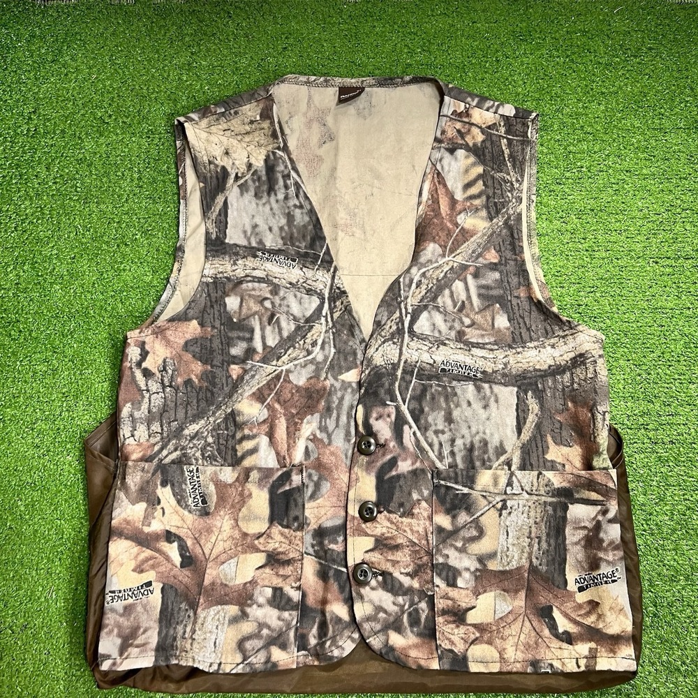 Vintage Ranger Camo Vest‎ XL Bird Hunting game Ammo Pouch Tactical Real Tree